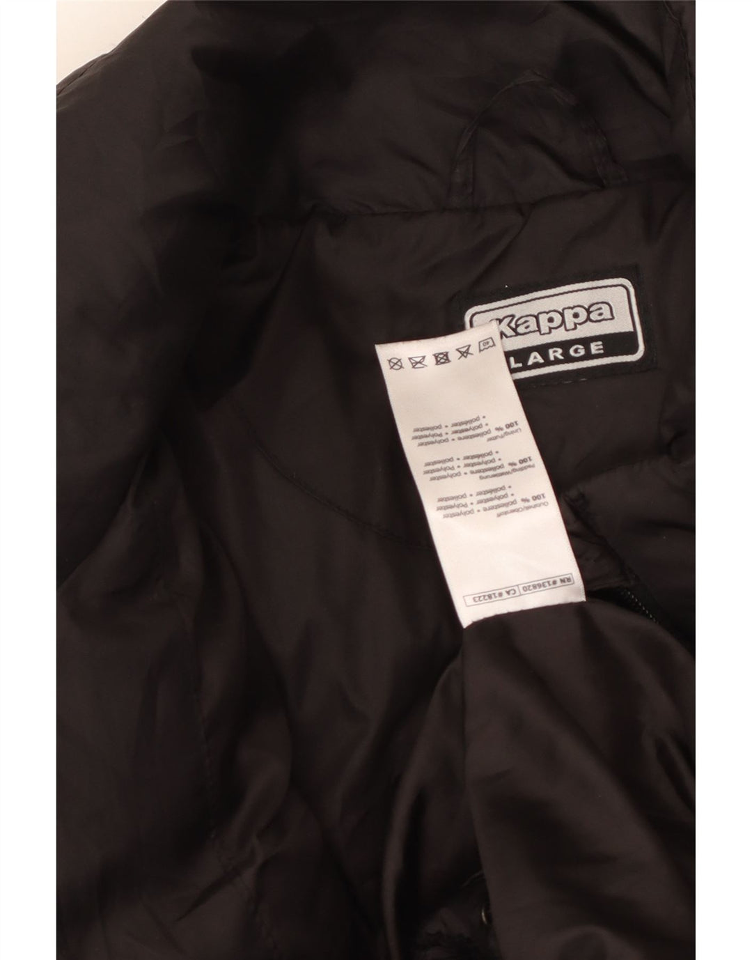 Jaqueta acolchoada masculina KAPPA UK 40 grande poliéster preto