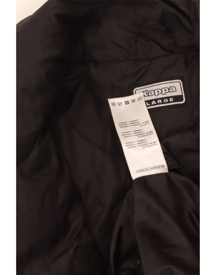Jaqueta acolchoada masculina KAPPA UK 40 grande poliéster preto