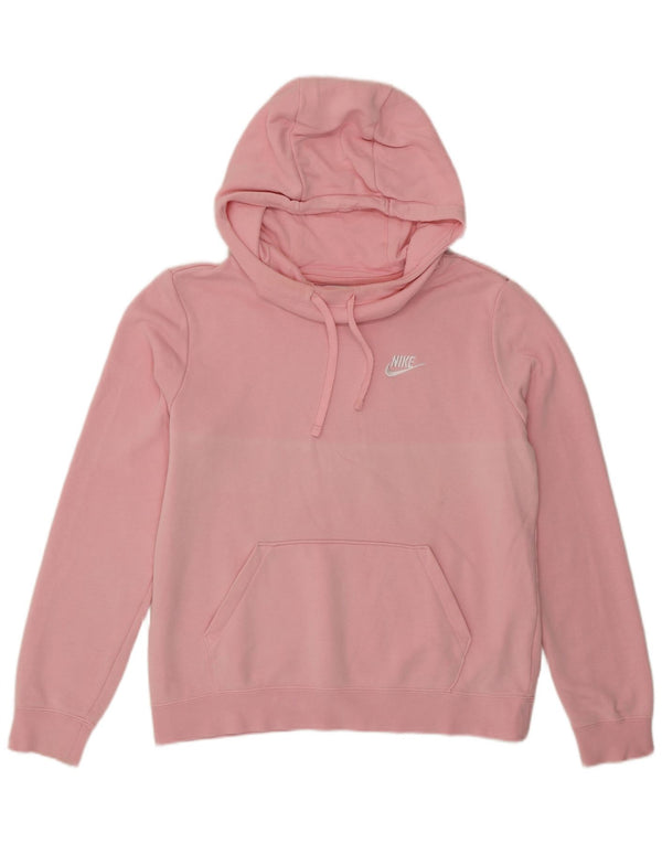 Jumper com capuz feminino Nike Oversized UK 10 pequeno algodão rosa