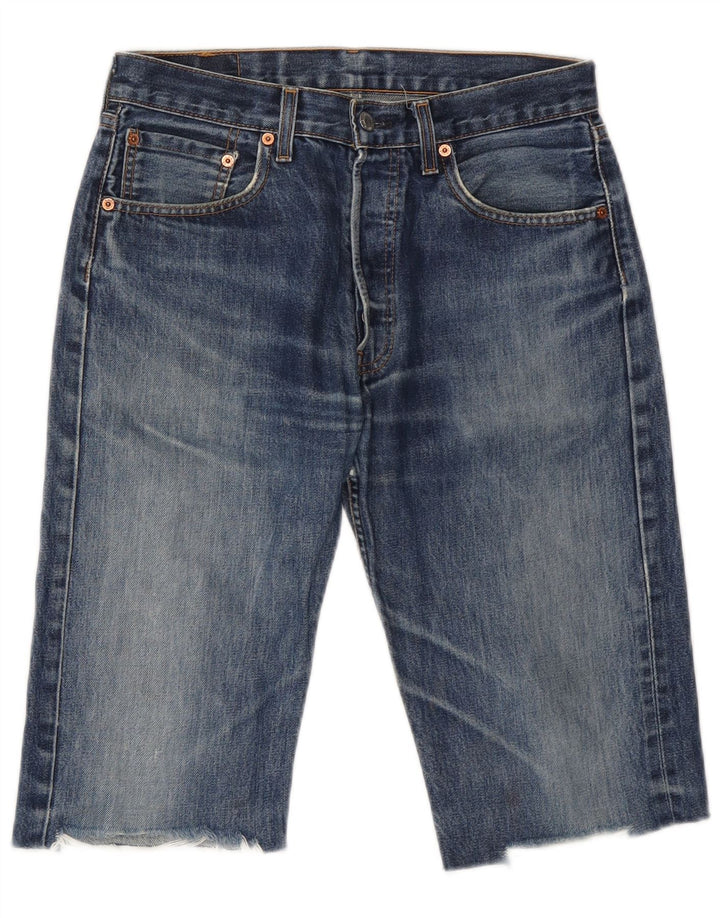 Bermuda masculina LEVI'S 501 jeans W32 algodão azul médio