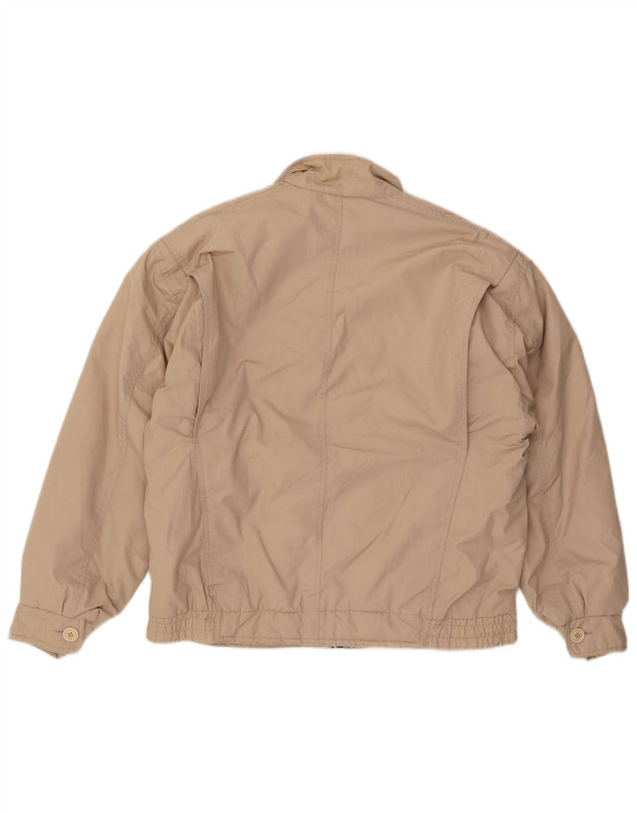 Jaqueta bomber masculina com capuz LONDON FOG UK 38 poliéster bege médio