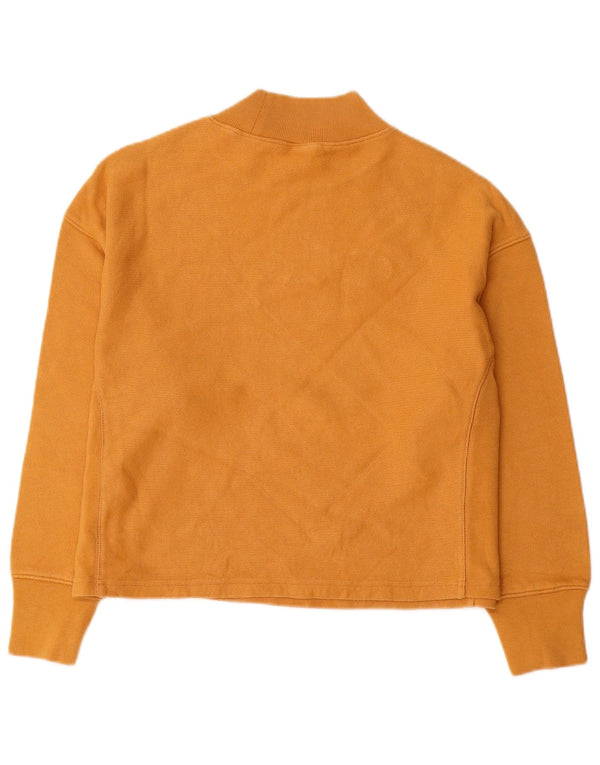 Champion feminino gráfico oversized moletom jumper UK 10 pequeno amarelo