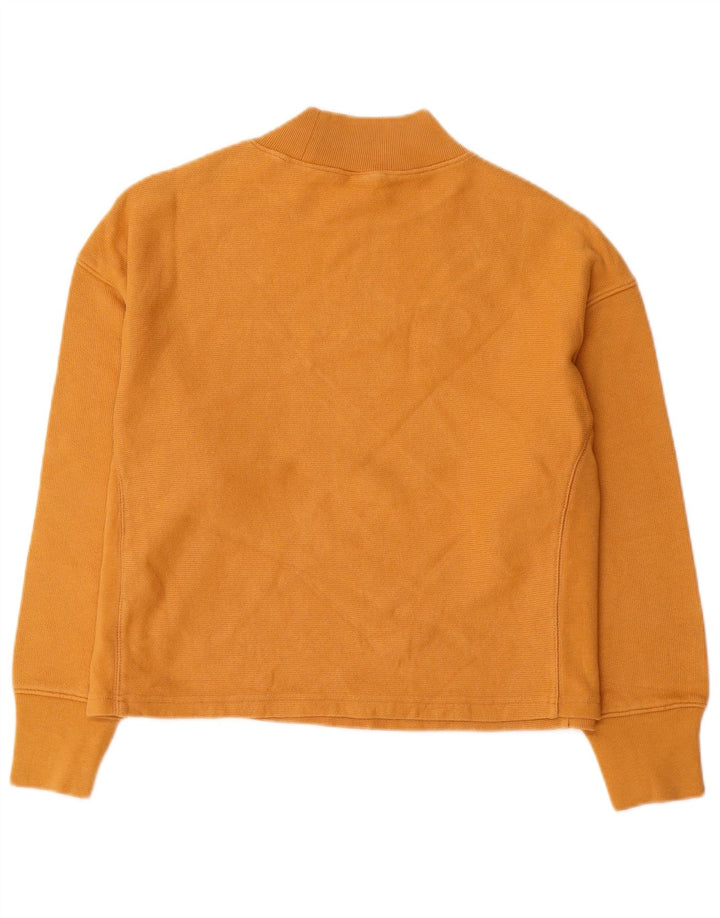 Champion feminino gráfico oversized moletom jumper UK 10 pequeno amarelo