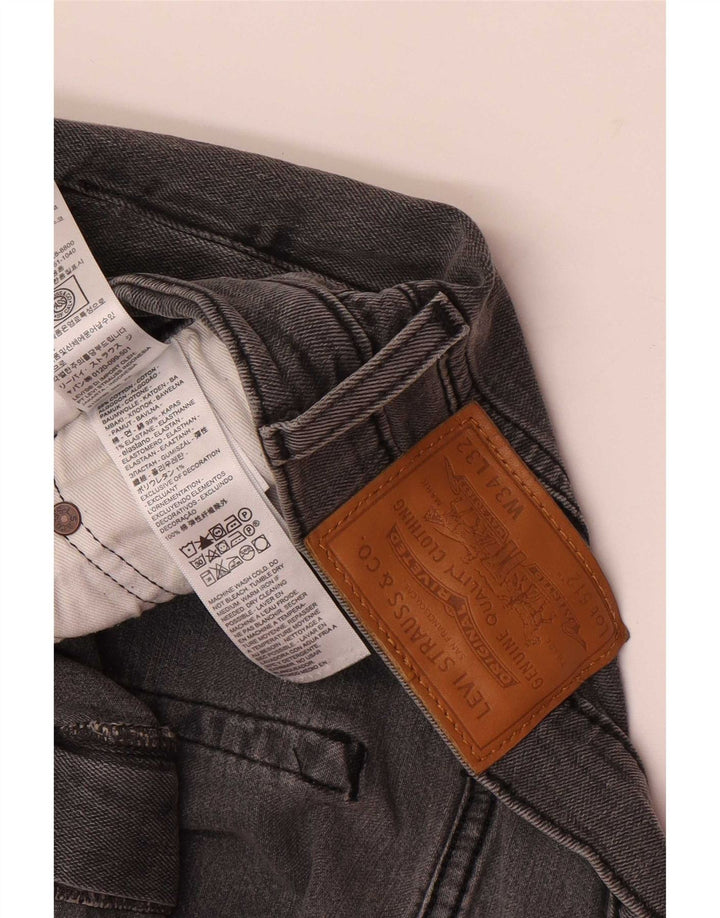 Calça jeans masculina Levi's 512 Slim Tapered W34 L32 cinza algodão