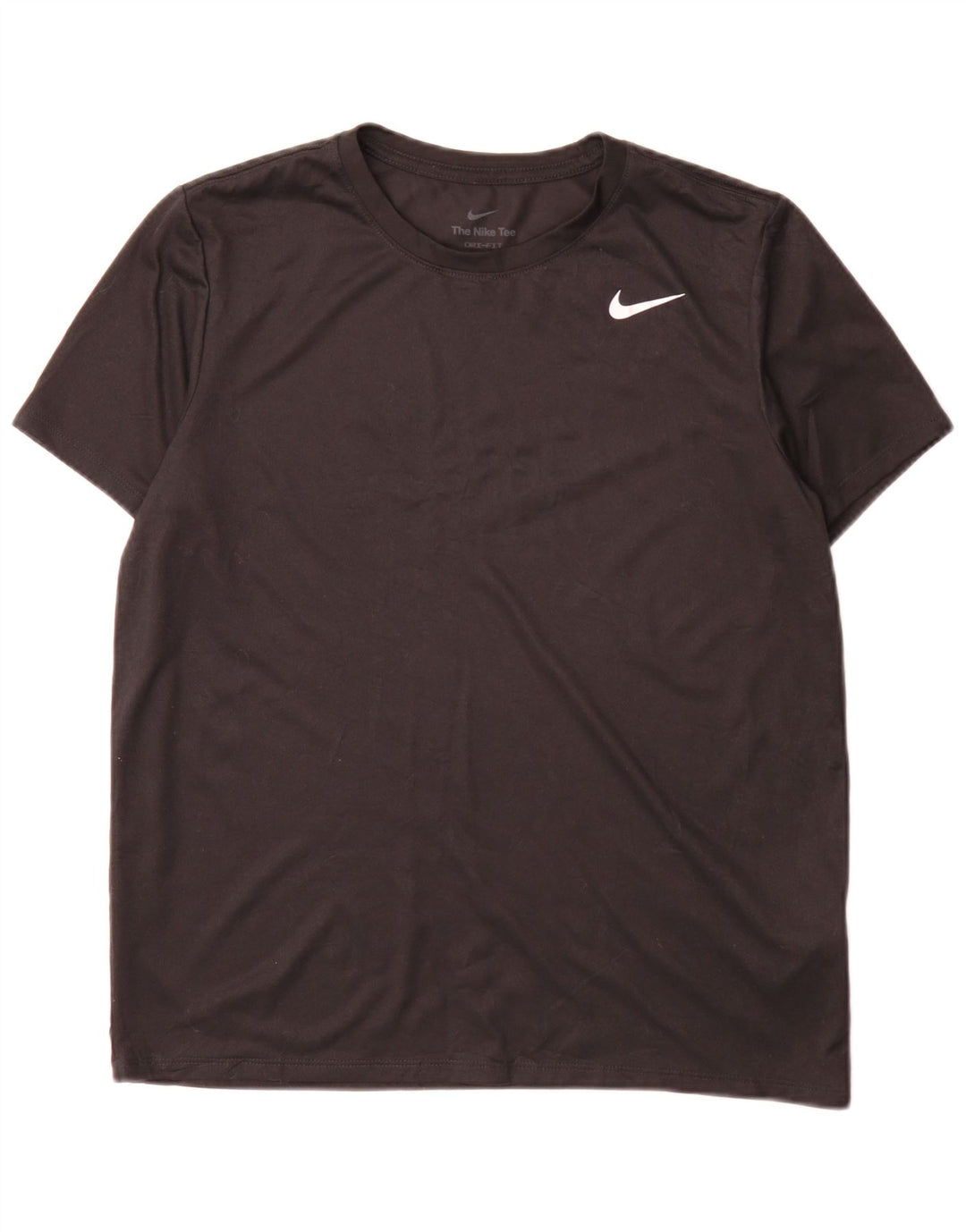 Camiseta feminina Nike Dri Fit Top médio preto poliéster esportivo