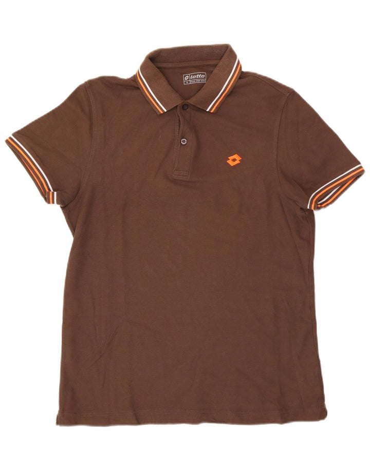 Camisa polo masculina Lotto marrom médio