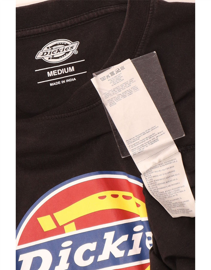 Camiseta gráfica masculina Dickies Top médio algodão preto