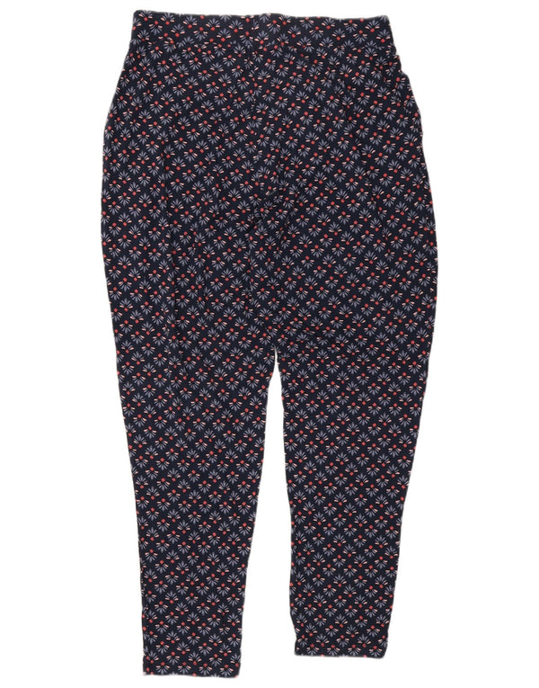 Calça Slim Feminina Marks & Spencer Reino Unido 12 Médio W30 L30 Azul Marinho Floral