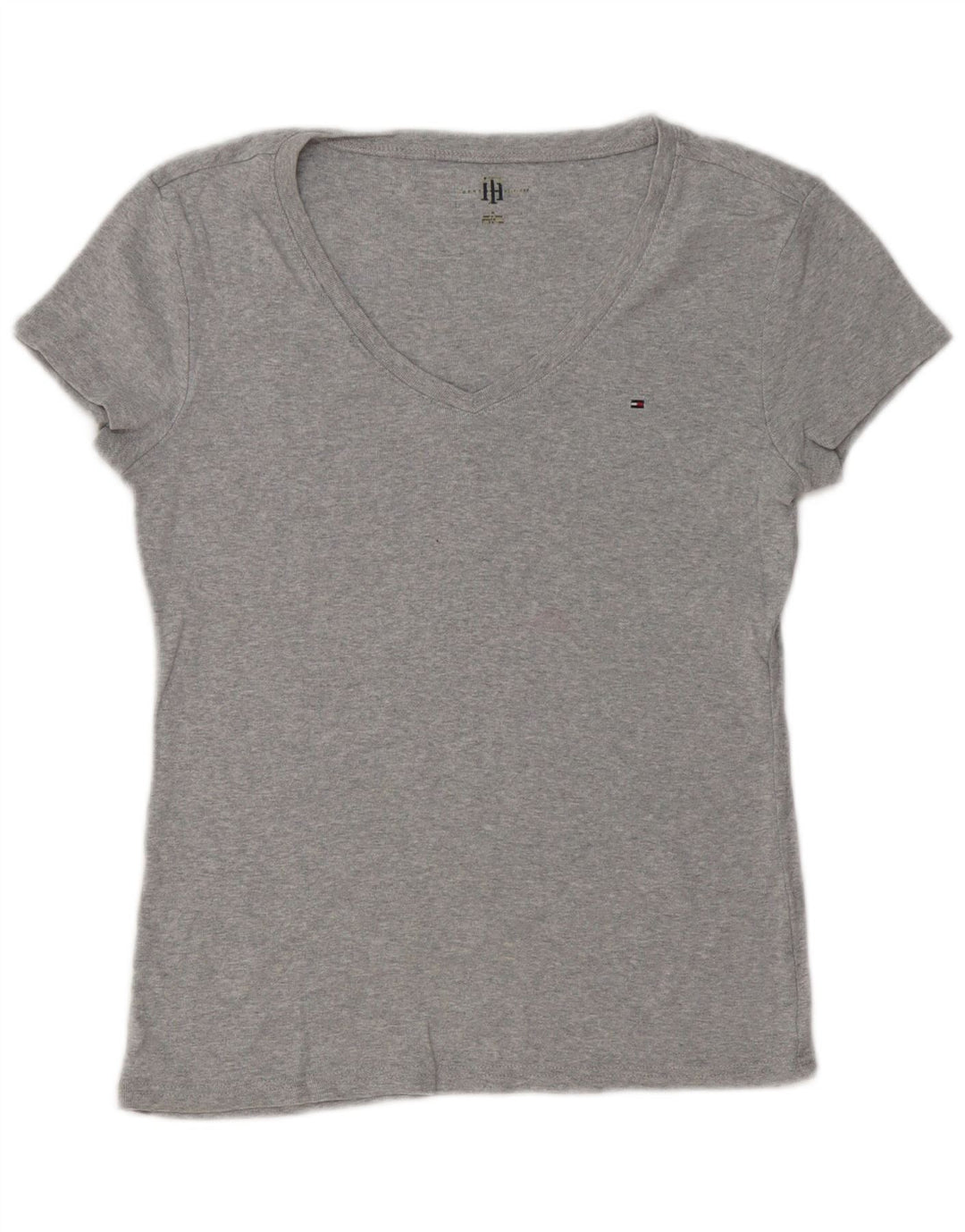 Camiseta feminina TOMMY HILFIGER UK 12 cinza médio