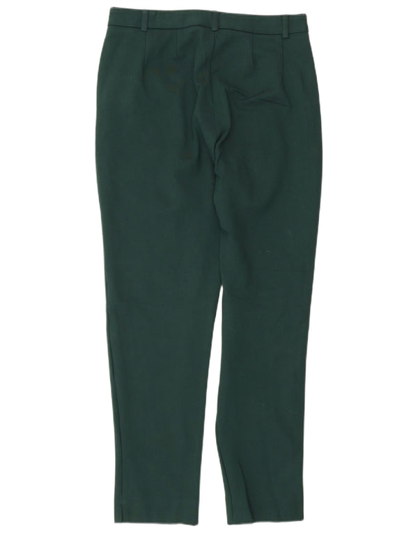 Calça feminina Marks & Spencer UK 10 pequena W27 L27 verde clássica