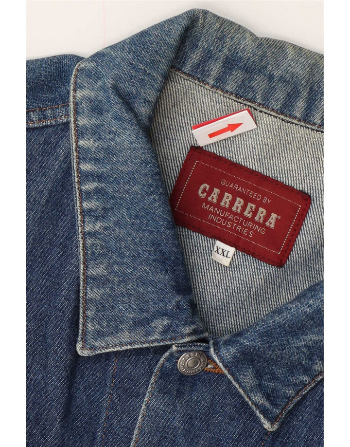 Jaqueta jeans masculina Carrera UK 44 2XL algodão azul