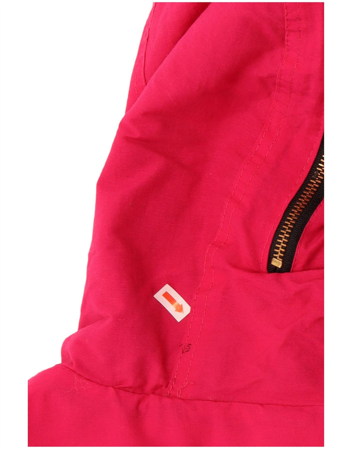 Jaqueta corta-vento feminina VINTAGE com estampa oversized UK 14 rosa médio