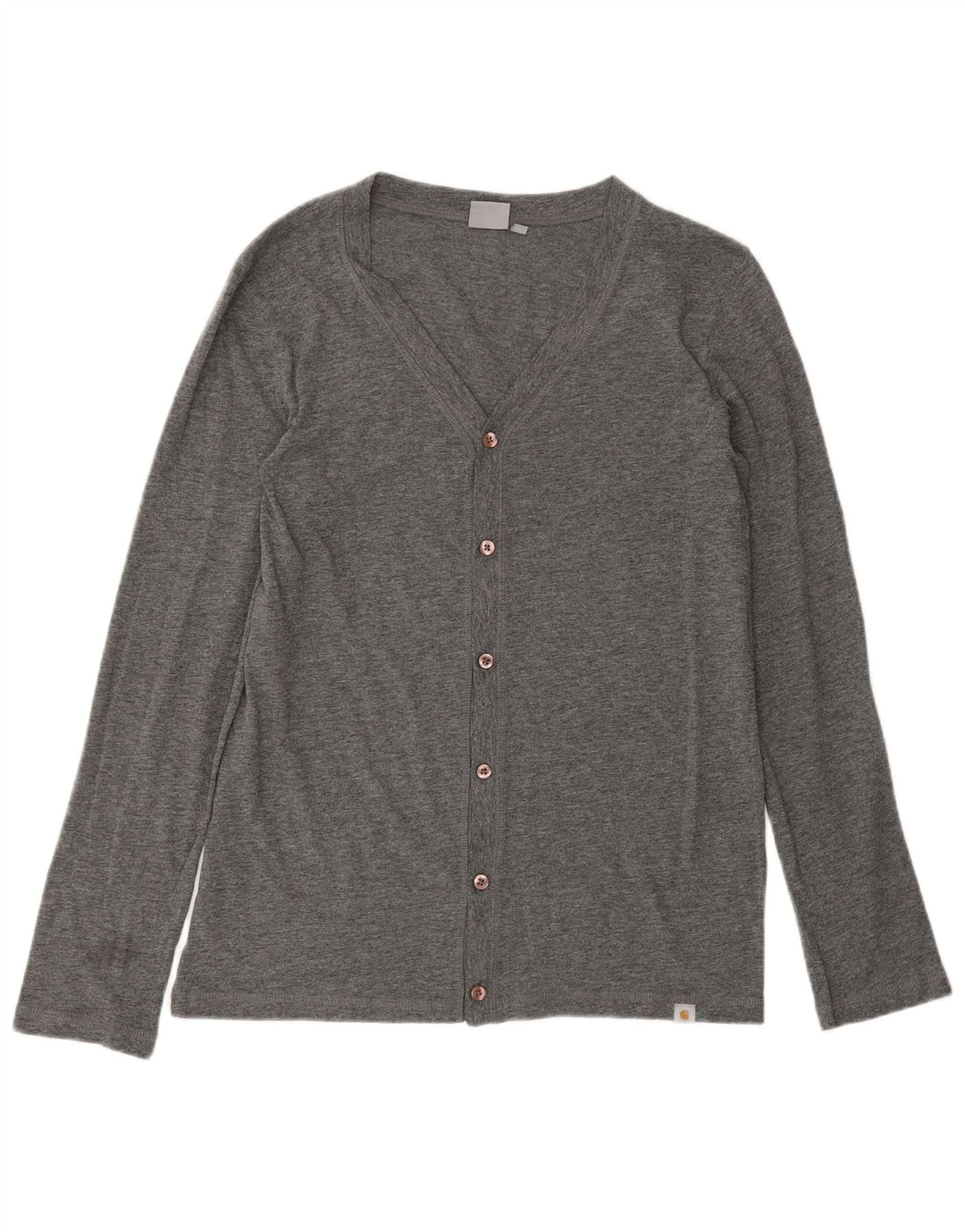 Suéter cardigã feminino Carhartt Reino Unido 14 algodão cinza médio
