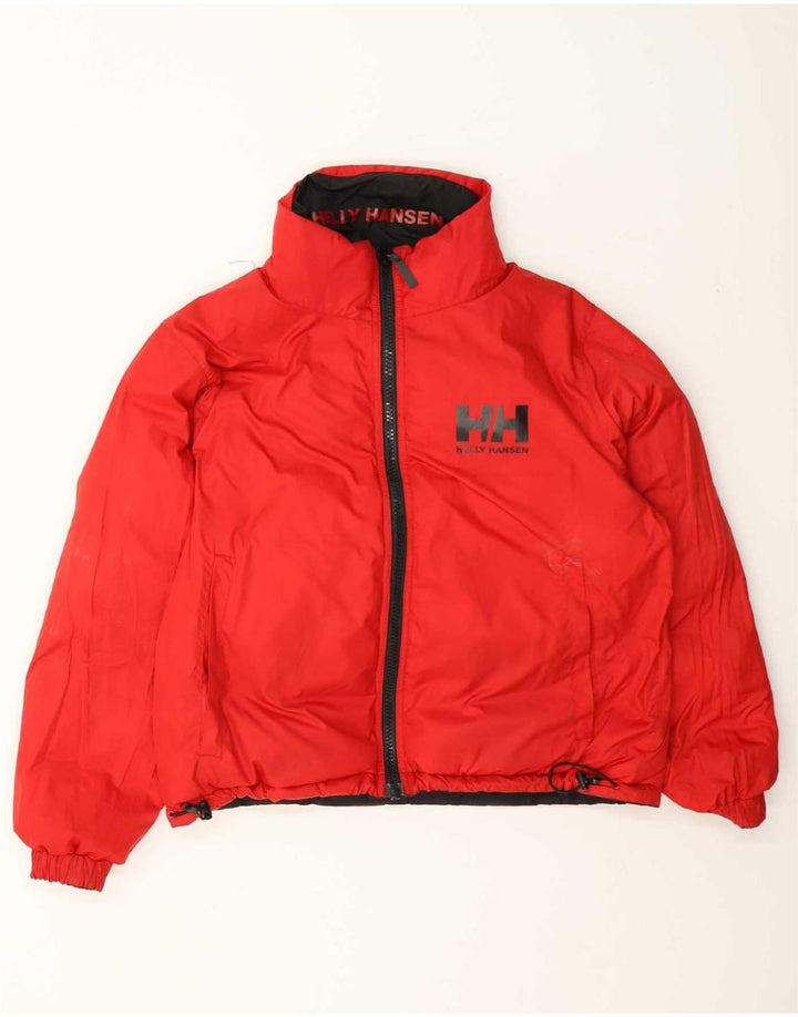 Jaqueta feminina acolchoada gráfica grande Helly Hansen Reino Unido 10 pequena preta