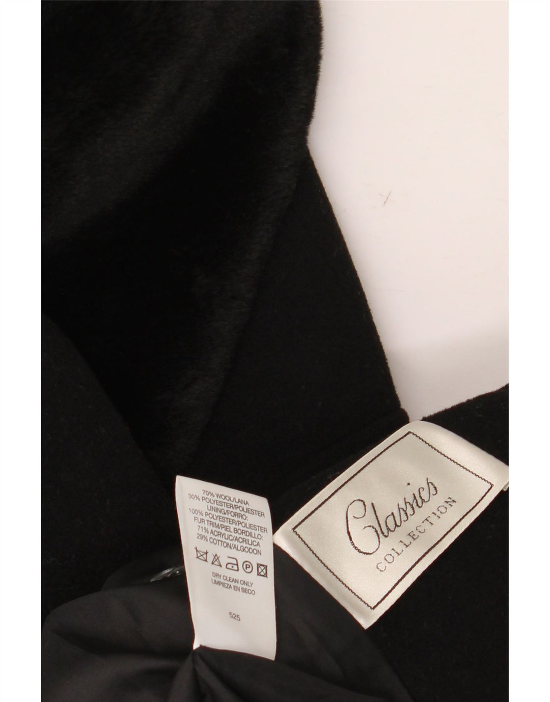 Casaco feminino St. Bernard com trespassado duplo Reino Unido 14 grande lã preta