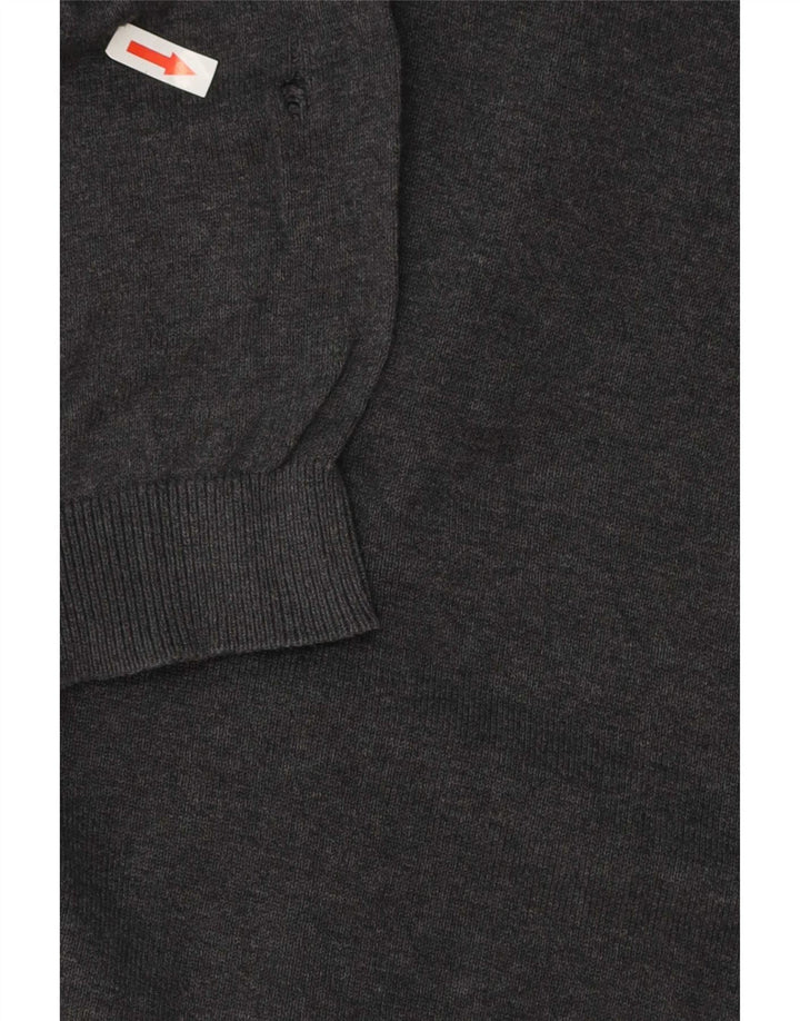 Suéter masculino Marks & Spencer com decote em V 15-16 anos algodão cinza
