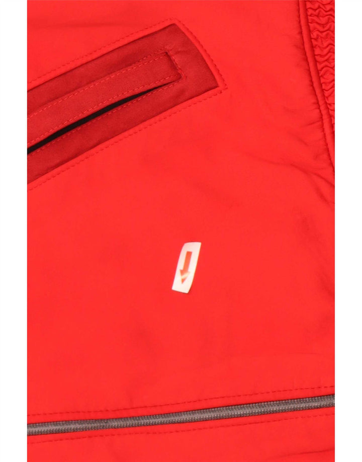 Jaqueta utilitária masculina vintage IT 52 XL poliuretano vermelho