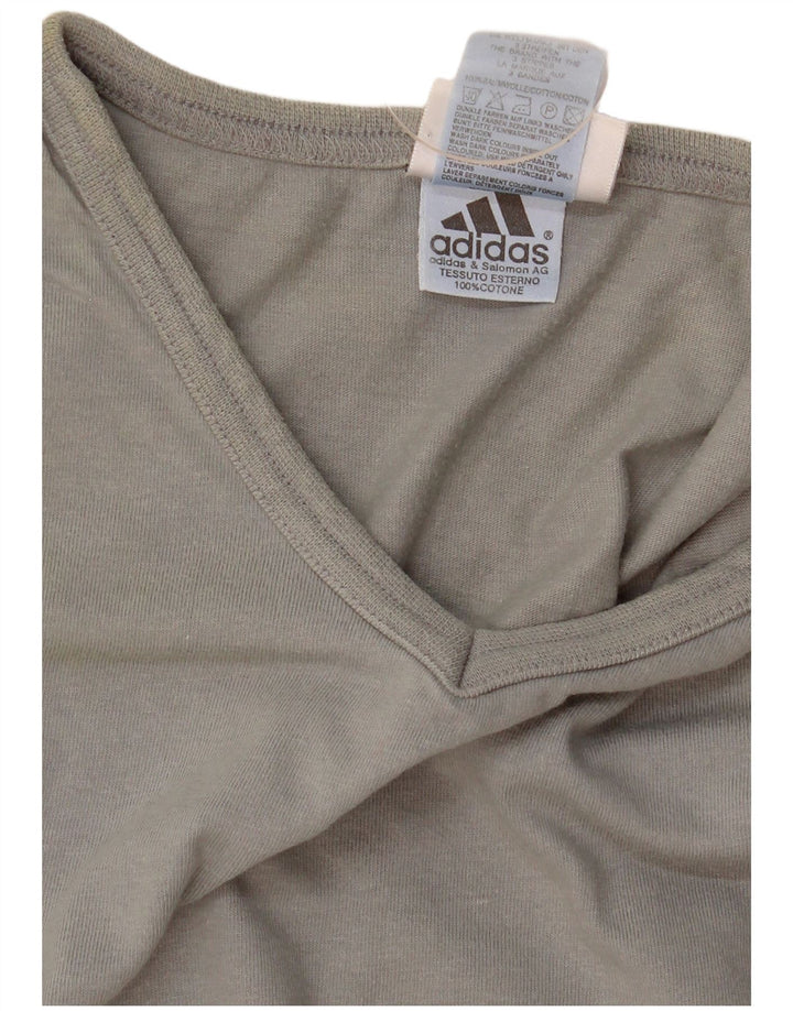 Camiseta Feminina Adidas Top UK 12 Algodão Cinza Médio
