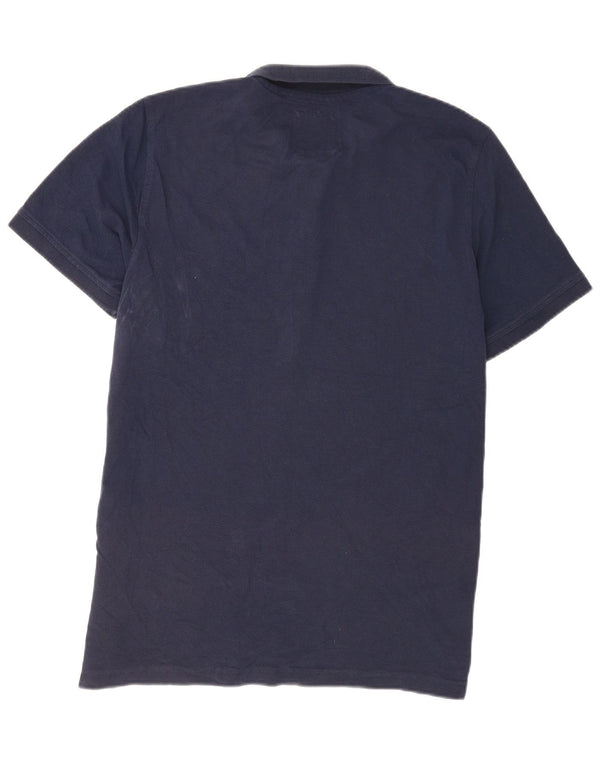 Camisa polo masculina de manga curta XL da Crew Clothing algodão azul marinho