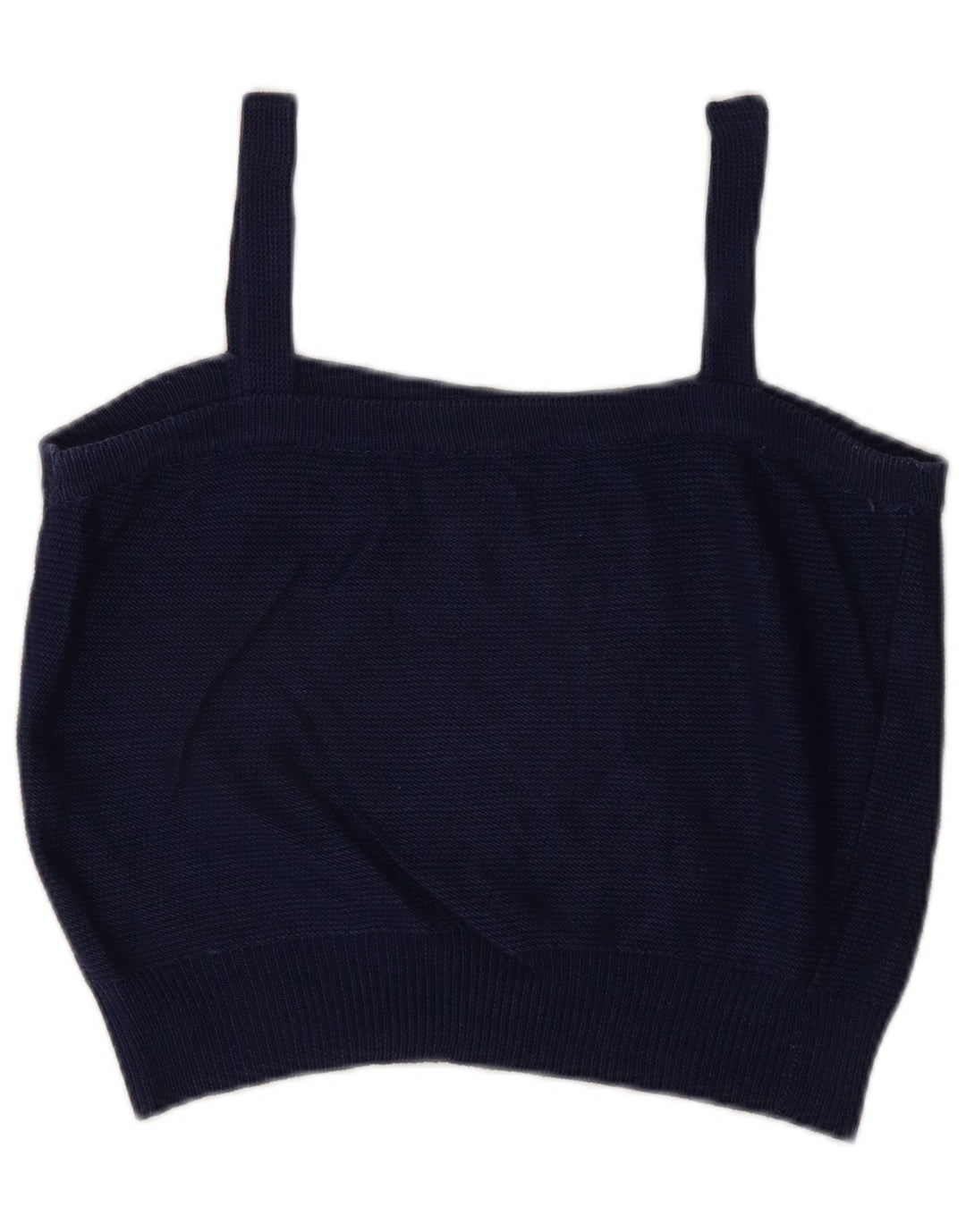 Top Cami feminino vintage UK 14 azul marinho médio