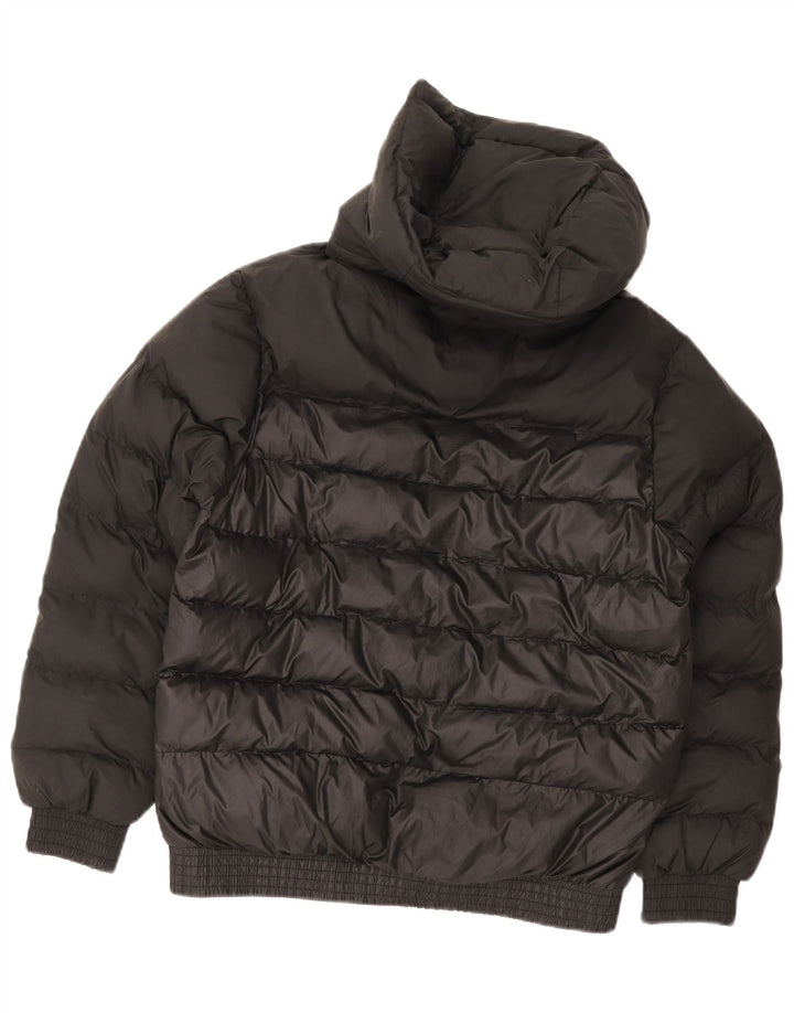 Jaqueta acolchoada com capuz Nike Boys 13-14 anos XL preto colorblock poliéster