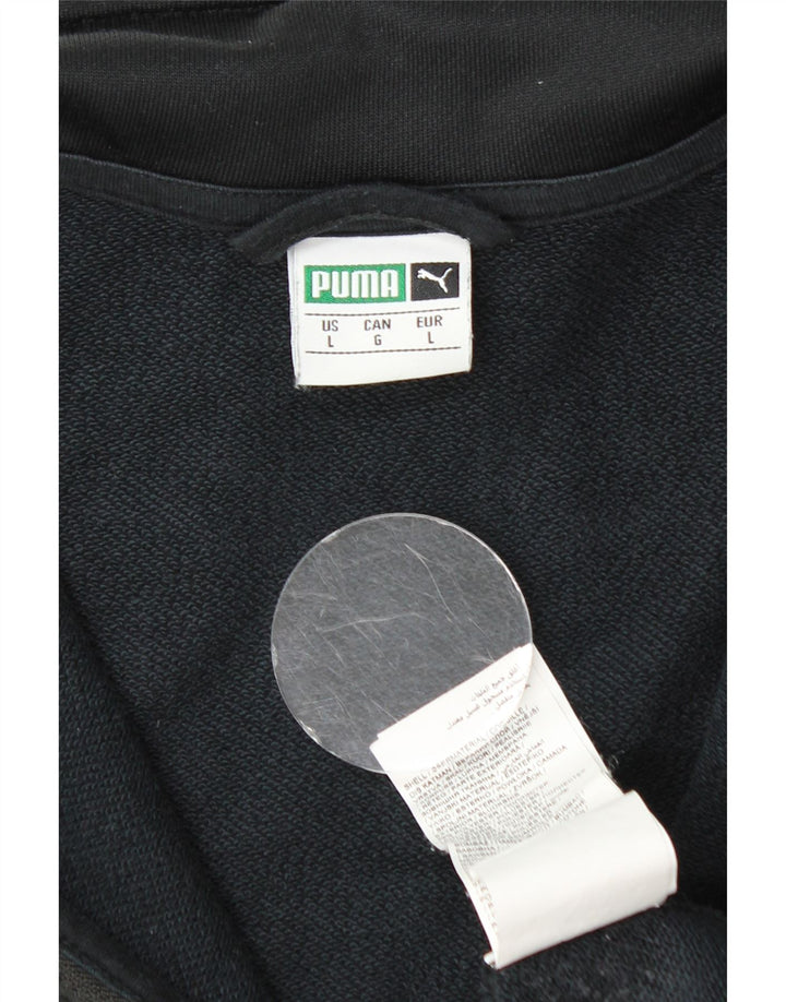 Puma Mens Treino Top Jaqueta Grande Poliéster Colorblock Preto