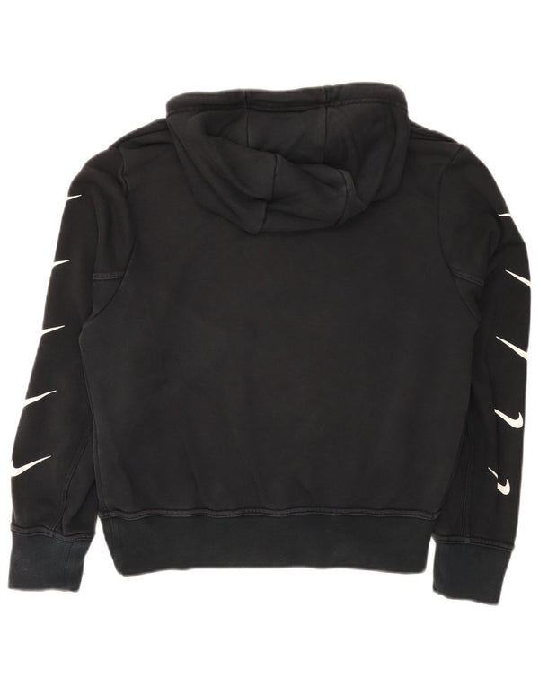 Jumper com capuz gráfico feminino Nike UK 14 médio algodão preto