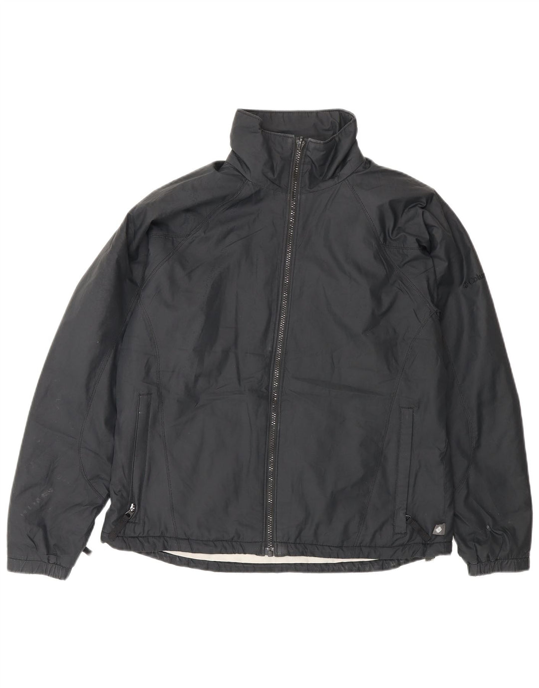 Jaqueta corta-vento feminina Columbia UK 14 poliéster preto médio