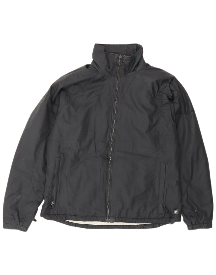 Jaqueta corta-vento feminina Columbia UK 14 poliéster preto médio