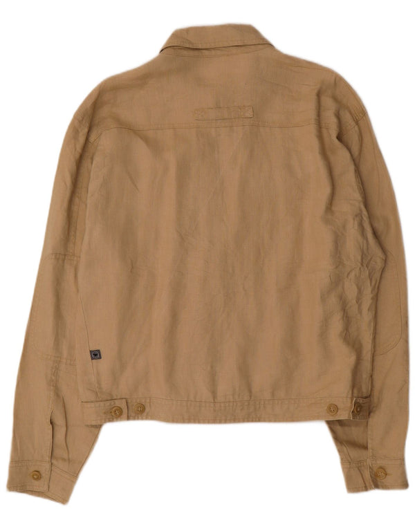 Jaqueta utilitária feminina Pal Zileri IT 52 2XL linho bege