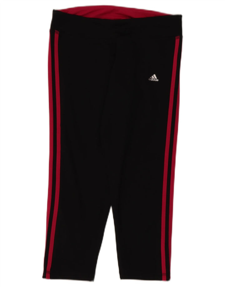 Adidas Womens Climalite Crop Leggings UK 12/14 Médio Preto Poliéster
