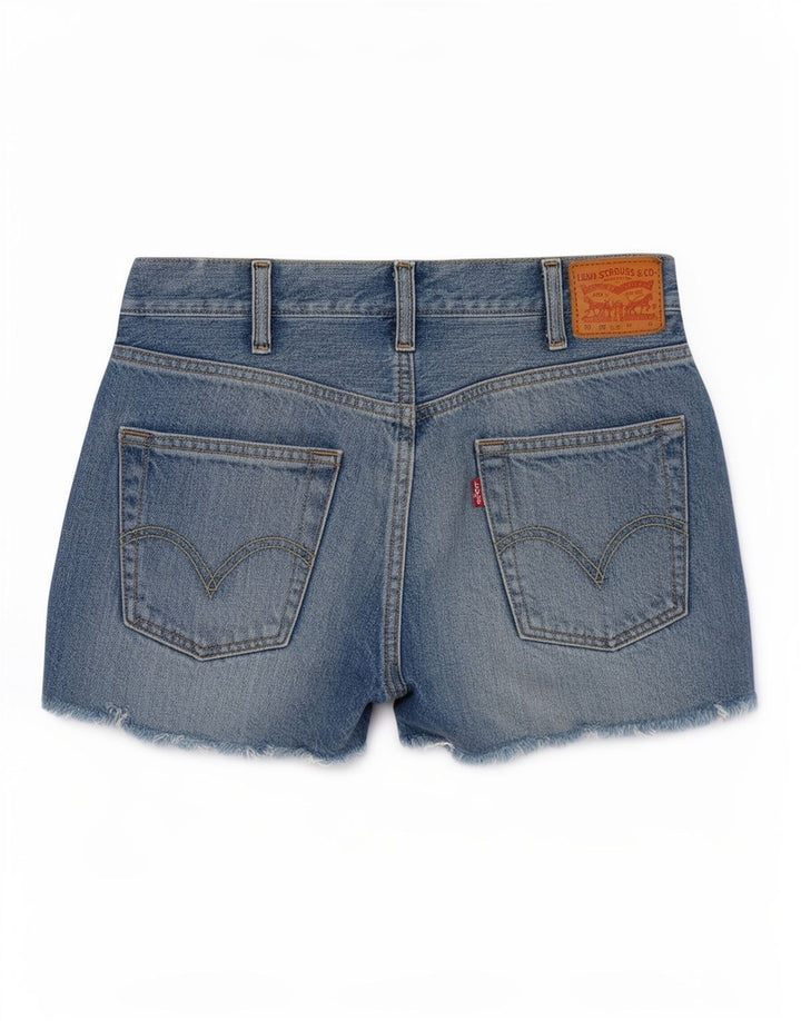 Shorts jeans feminino 501 da Levi's W28 algodão azul médio