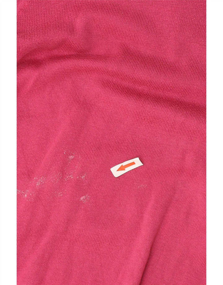 Suéter masculino Gap com decote em V grande algodão rosa