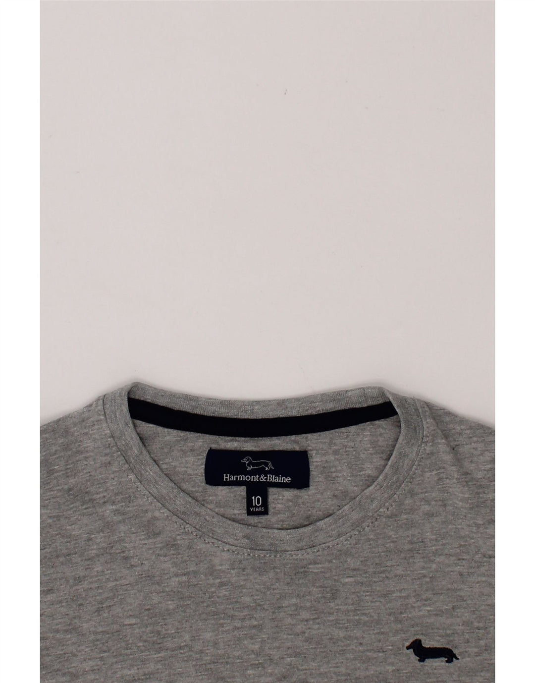 HARMONT & BLAINE Girls Top Long Sleeve 9-10 Years Grey Cotton Vintage Harmont & Blaine and Second-Hand Harmont & Blaine from Messina Hembry 