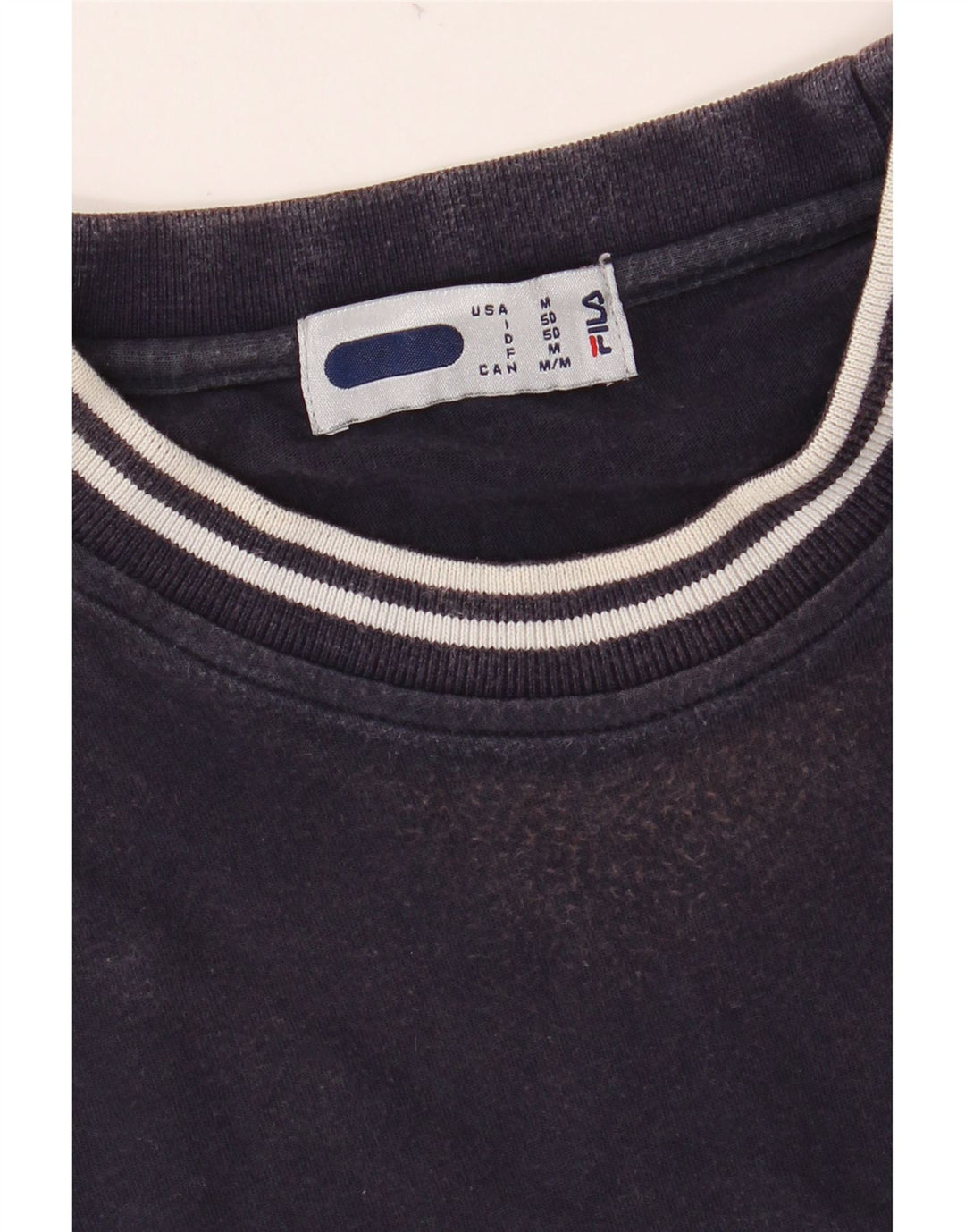 Camiseta gráfica masculina FILA Top IT 50 algodão azul marinho médio