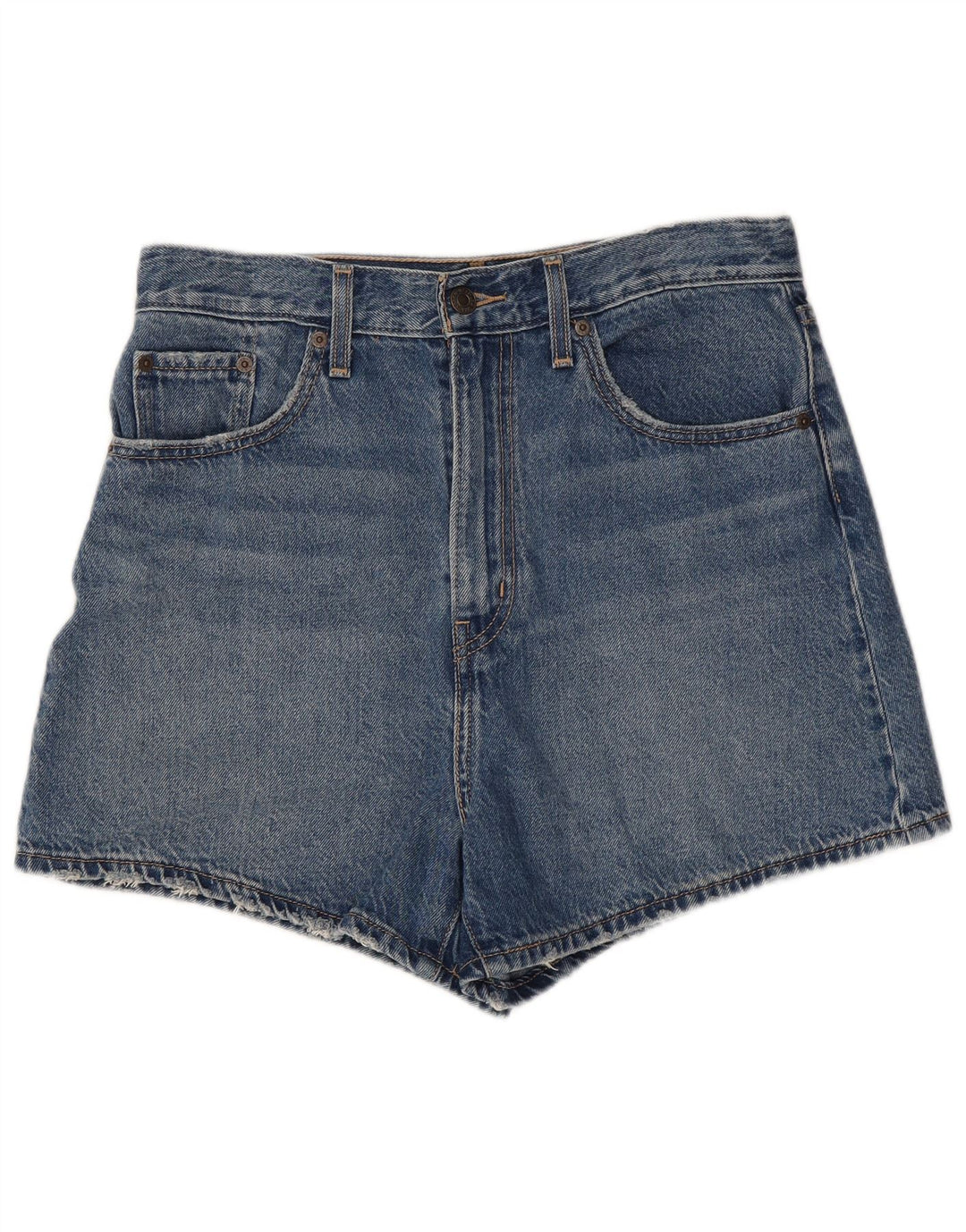 Shorts jeans feminino Levi's W28 algodão azul médio