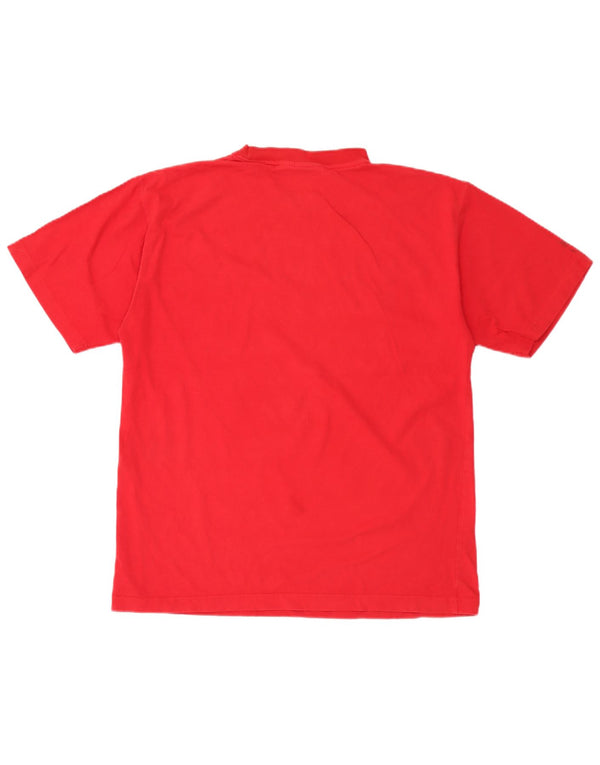 Camiseta masculina Reebok Top grande algodão vermelho