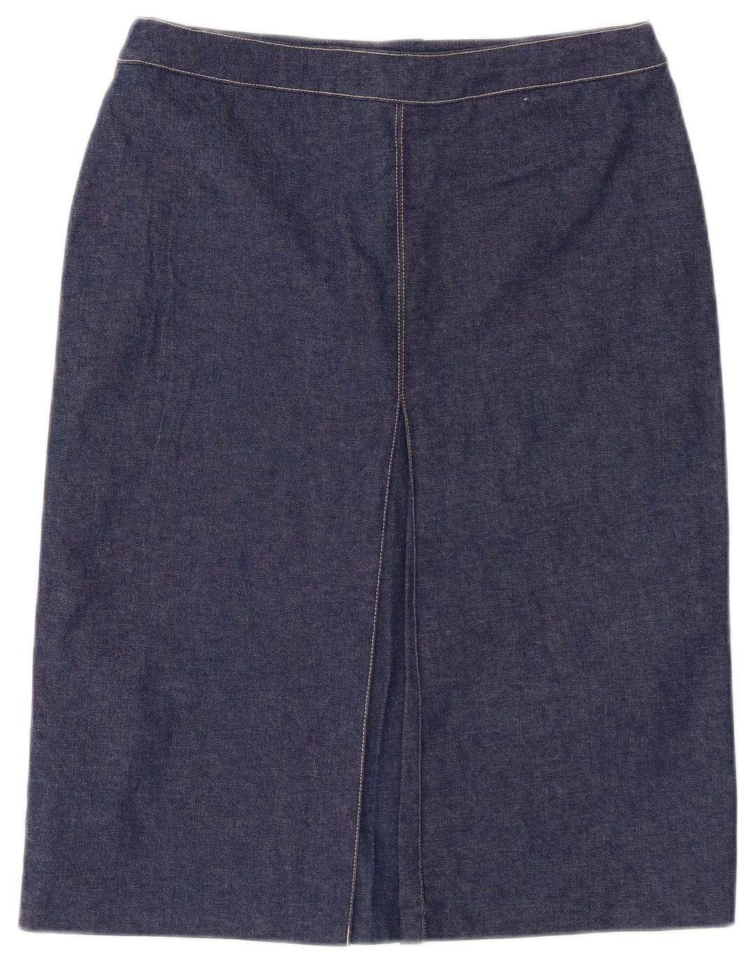 ST. BERNARD Saia jeans feminina de cintura alta UK 12 Médio W26 Azul marinho