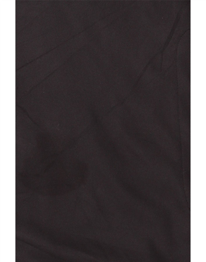 Reebok Mens Zip Neck Pullover Treino Top Grande Poliéster Preto