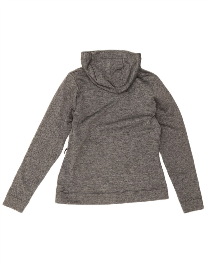 Suéter feminino com capuz e zíper The North Face UK 12 poliéster cinza médio