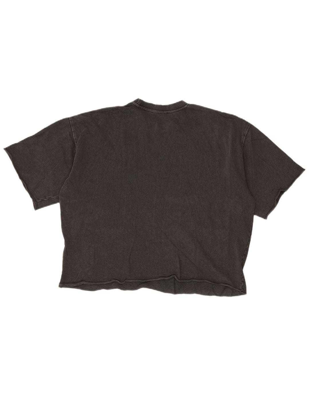 Camiseta feminina grande Zara UK 10 algodão cinza pequeno
