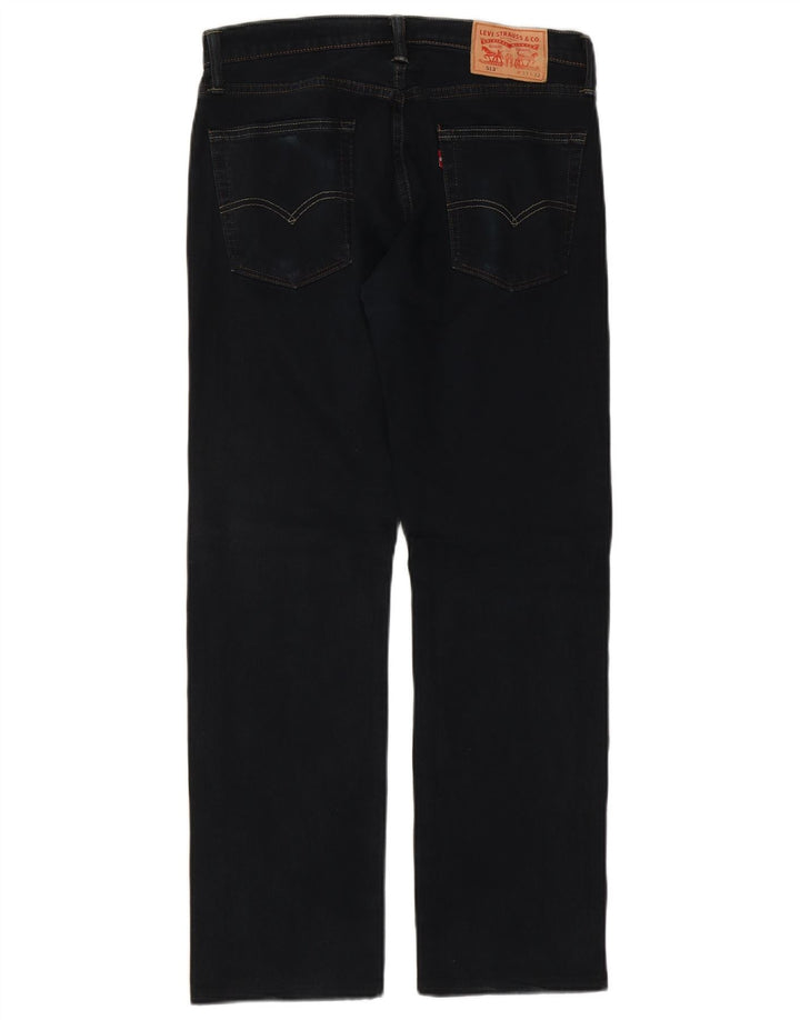Levi's Masculino 513 Straight Jeans W31 L29 Azul Marinho Algodão