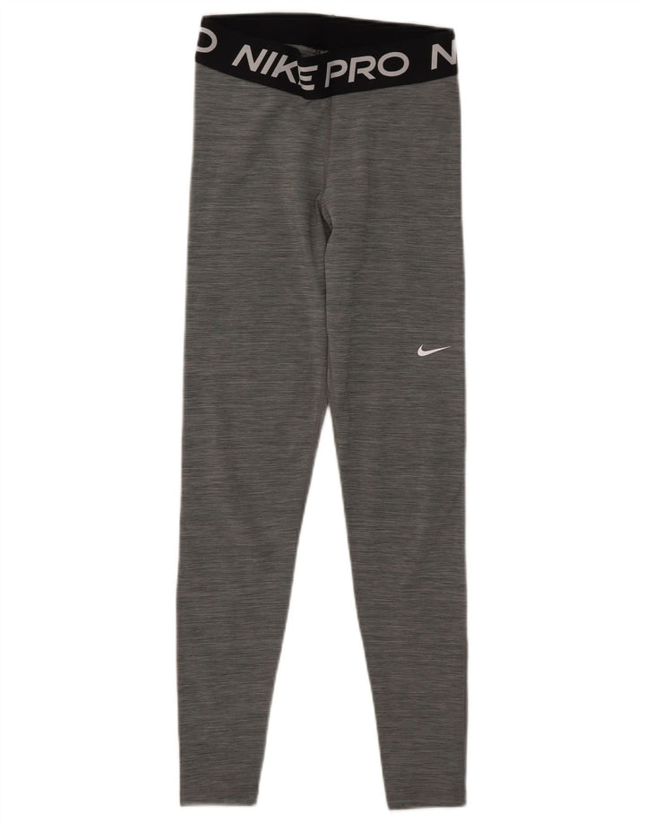 Leggings Nike Dri Fit Graphic UK 8 Pequenas Cinza Flecked