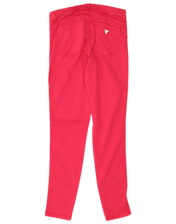 Guess Womens Curve X Skinny Jeans W30 L30 Algodão Rosa