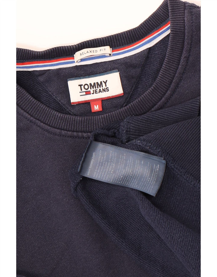 TOMMY HILFIGER Masculino gráfico relaxado ajuste moletom jumper médio azul marinho