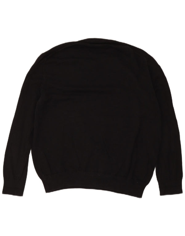 Suéter masculino Marks & Spencer com decote em V 2XL algodão preto