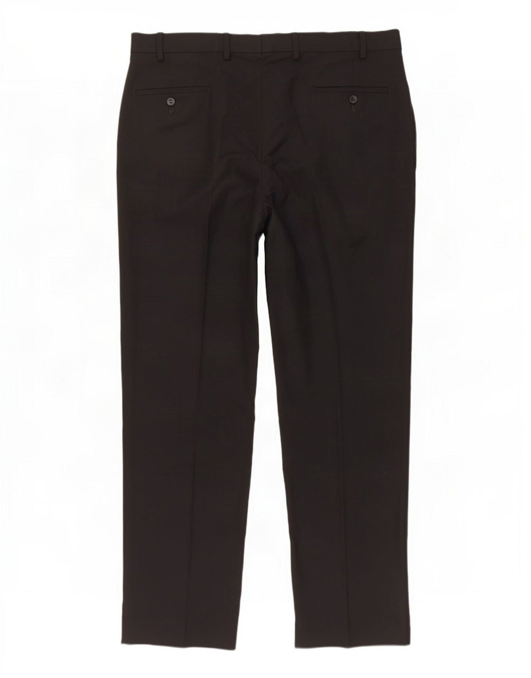 Calça masculina Marks & Spencer com pegged terno W38 L31 lã preta