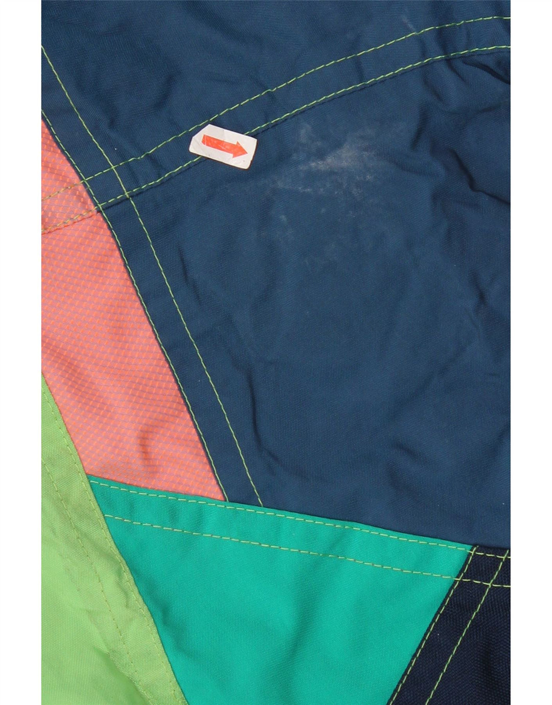 Jaqueta de esqui masculina com capuz Colmar IT 52 grande bloco colorido verde