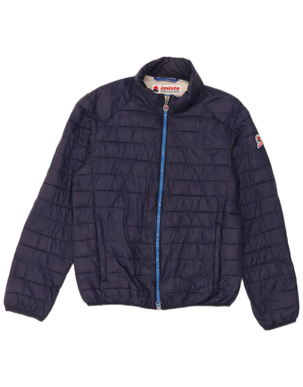 Jaqueta feminina acolchoada com capuz Invicta UK 18 XL azul marinho nylon