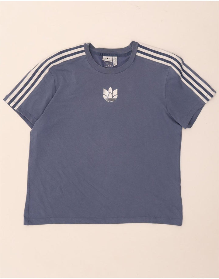 Camiseta Feminina Adidas Top UK 12 Algodão Azul Médio
